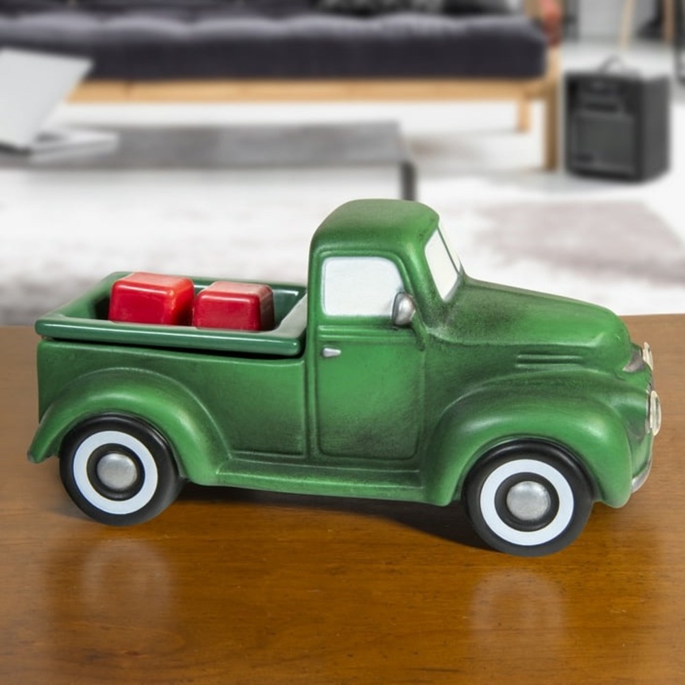 ScentSationals Green Ceramic Vintage Truck Wax Warmer NIB - Picture 6 of 9